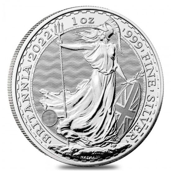 Picture of  Срібна монета "Великобританія Британіка Britannia" 31.1 грам 2022 р