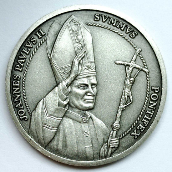 Picture of Медаль с изображением Папы Иоанна Павла II 14.99 грамм 1991 г.
