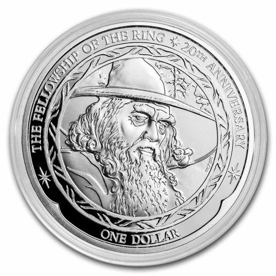 Picture of Серебряная монета "Властелин колец, 20-ти летие - Гэндальф" 2021 31,1 грамм