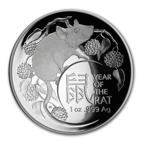 Picture of Серебряная монета "Год Крысы" 2020 Австралия 31,1 грамм