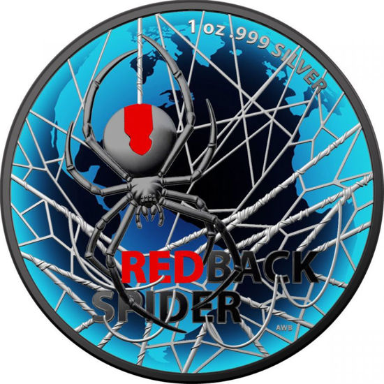 Picture of Срібна монета "Червоноспинний павук "Redback Spider" 31.1 грам