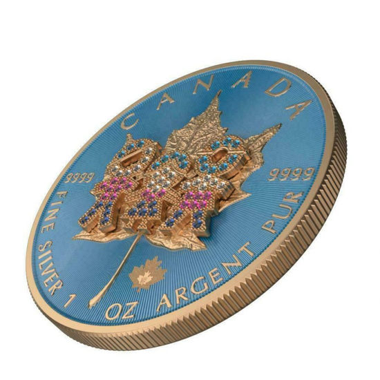 Picture of Срібна монета "Кленовий Лист - День сім'ї" 31.1 грам 2019 р