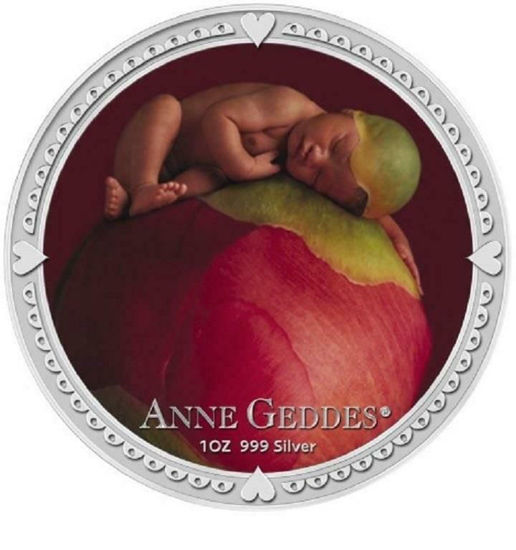 Picture of Набір із срібною монетою "Anne Geddes  - Дівчинка" 31,1 грам
