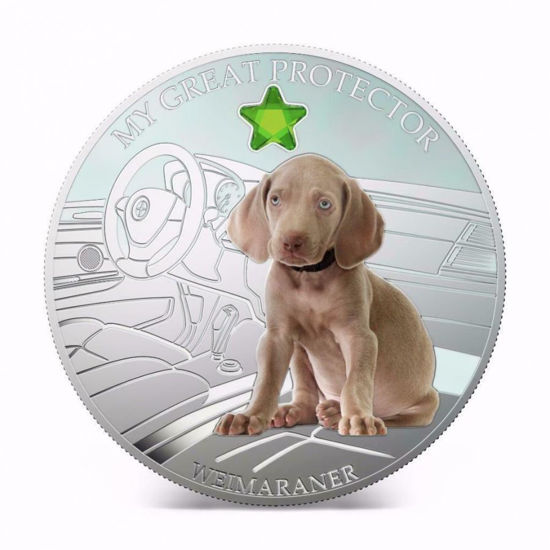 Picture of Серебряная монета "Мой великий защитник - Веймаранер" 31.1 грамм