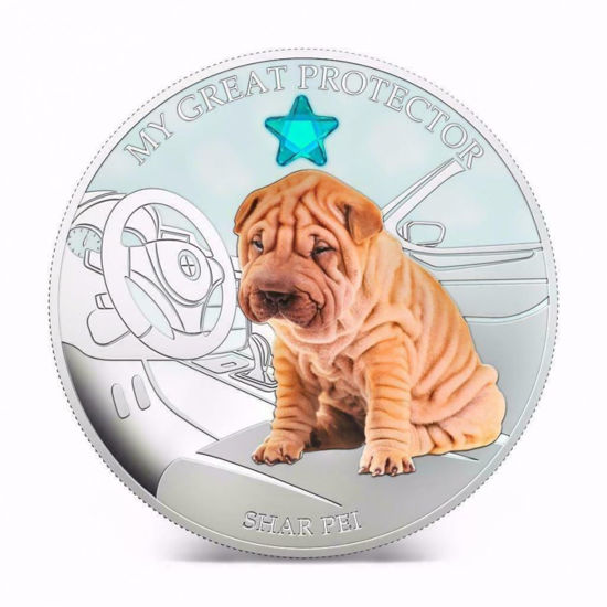 Picture of Серебряная монета "Мой великий защитник - Шар-пей" 31.1 грамм
