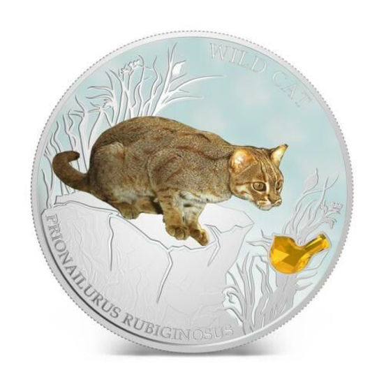 Picture of Срібна монета "Дикий кіт - Плямистий рудий" 31.1 грам