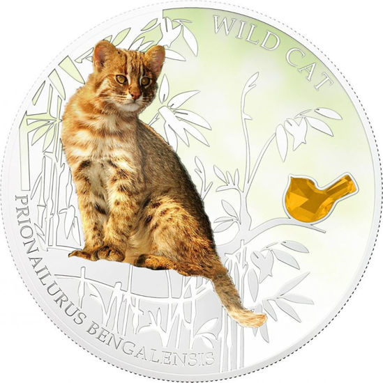 Picture of Серебряная монета "Дикий кот - Бенгальский" 31.1 грамм