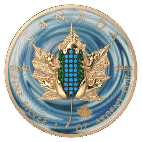 Picture of Серебряная монета "Кленовый Лист - Лягушка" 31.1 грамм 2020 г.