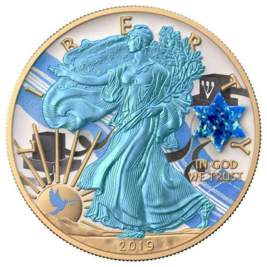 Picture of Серебряная монета Liberty "Еврейский праздник Йом Кипур YOM KIPPUR" 31.1 грамм 2019 США