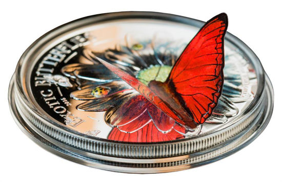 Picture of Срібна монета серії Екзотичні метелики  "Cymothoe Hobarti" 31.1 грам 2016 р.