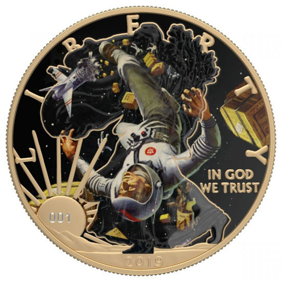 Picture of Серебряная монета Американский орел "Liberty - Гравитация" серия Classic Sci-Fi 2019 г.