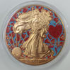 Picture of Срібна позолочена монета "Американський орел Liberty - Любов" 31.1 грам 2017 р. США