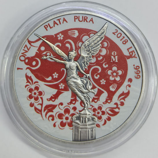 Picture of Срібна монета "Мексиканський Лібертад - Рік свині", 31,1 грам 2018 рік