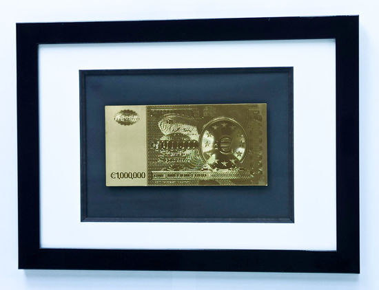 Picture of Позолоченная  банкнота в рамке 1000000 евро