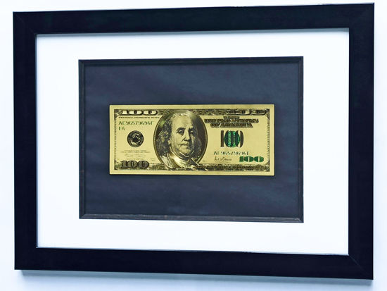 Picture of Позолочена банкнота в рамці 100 доларів