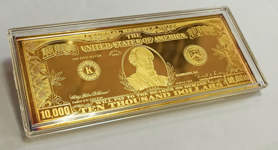 Picture of Серебряная купюра 10000 долларов США 124.4 г