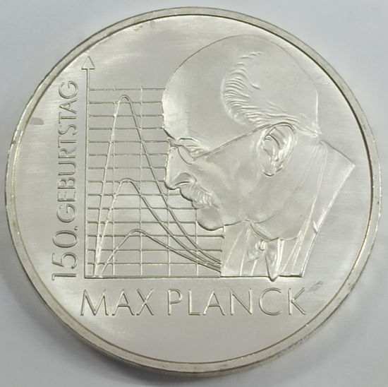 Монета 150 лет. 150 Монет. Советская марка с изображением Макса планка.