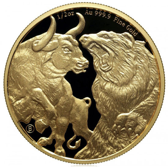 Picture of Золота монета "Бик та Ведмідь" 15,5 грам 2023 р.