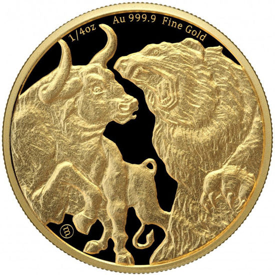 Picture of Золотая монета "Бык и Медведь" 7,78 грамм  2023 г.