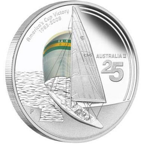 Picture of Срібна монета "25-річчя перемоги Австралії на ІІ Кубку Америки 1983–2008 років."