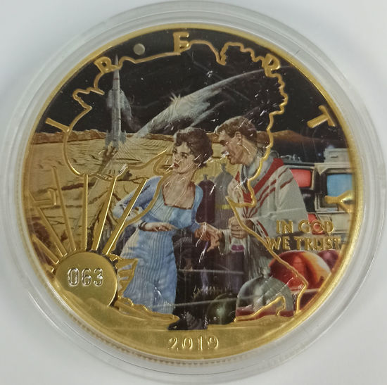Picture of Серебряная монета Американский орел "Liberty - Покорение космоса" 2019 г.