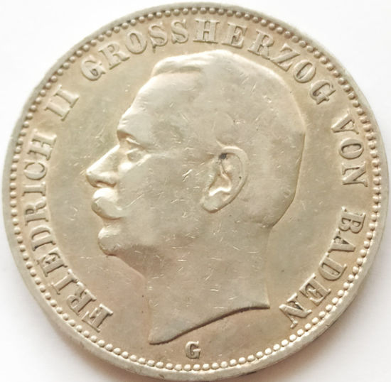 Picture of 3 марки, серебро (Германская империя, 1909 год).
