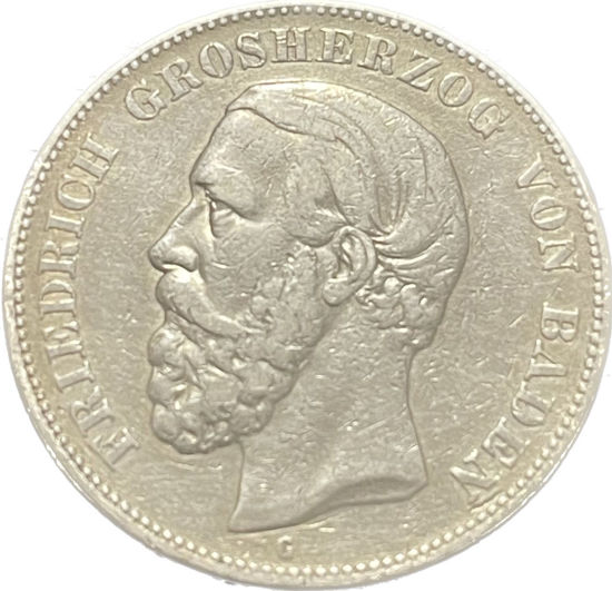 Picture of 5 марок Фридрих Вильгельм Людвиг Баденский  1876 год