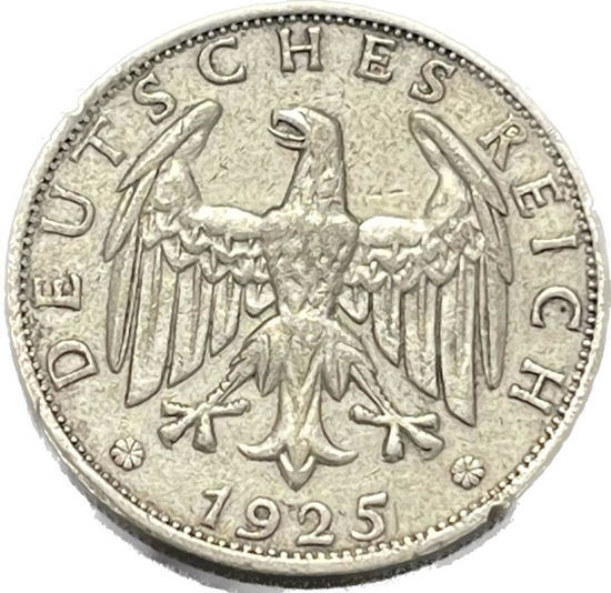Picture of Серебряная монета 2 марки Германия 10 грамм, 1925 год