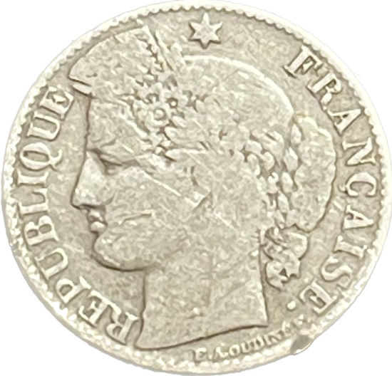 Picture of Серебряная монета  50 сантимов  Франция