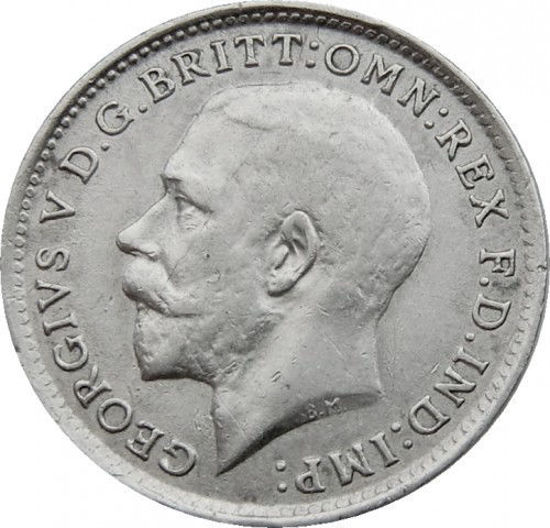 Picture of Серебряная монета "три пенса" 1,41 грамм, 1919 год