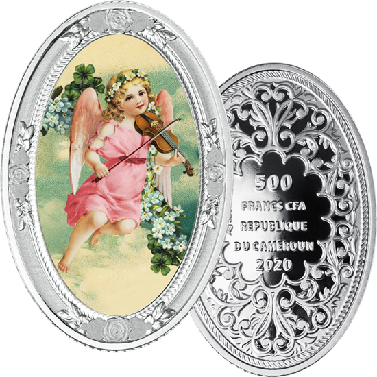 Picture of Серебряная монета "Ангел удачи" 10 грамм, 2020 год