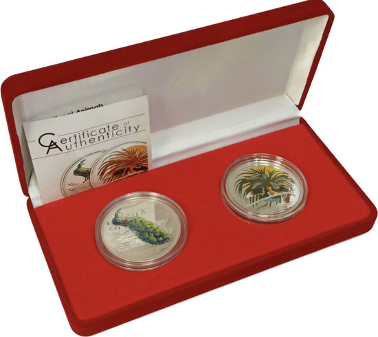 Picture of Набір срібних монет "Птахи" 2*25 грам PROOF