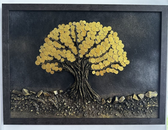 Picture of Денежное дерево - картина из монет 75 см х 54.5 см