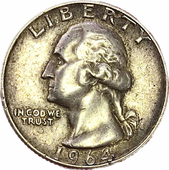 Picture of Срібна монета США 25 центів 1/4 долара 1935 - 1964 р