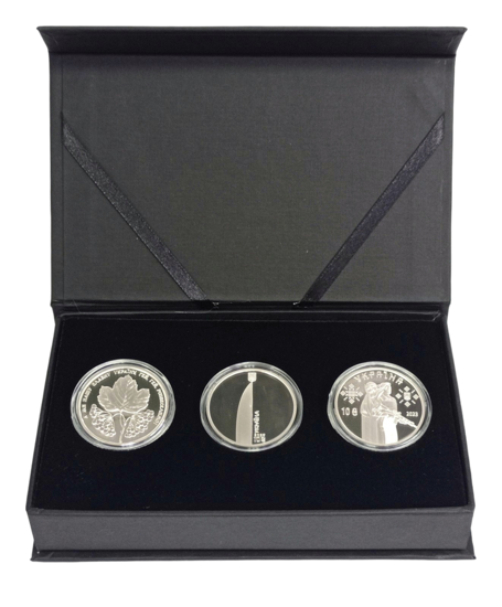 Picture of Ексклюзивна коробка для срібних та нікель-мідних монет НБУ