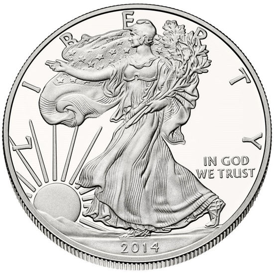 Picture of 1$ доллар США  Американский Серебряный Орел Liberty 2014 г.