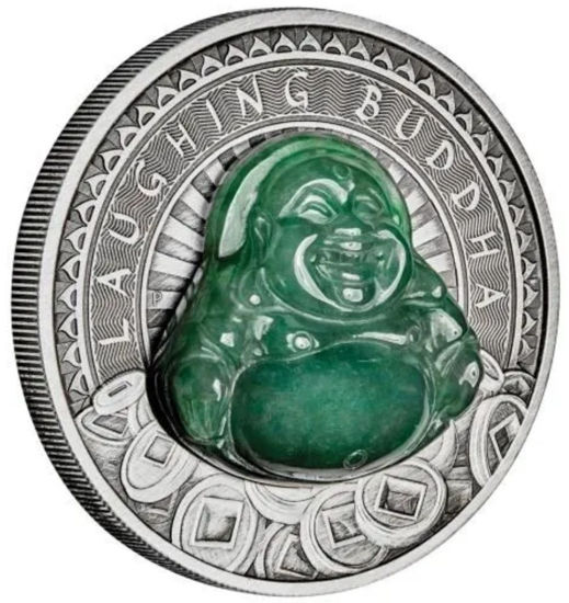Picture of Серебряная монета "Будда смеется" на удачу  31,1 грамм