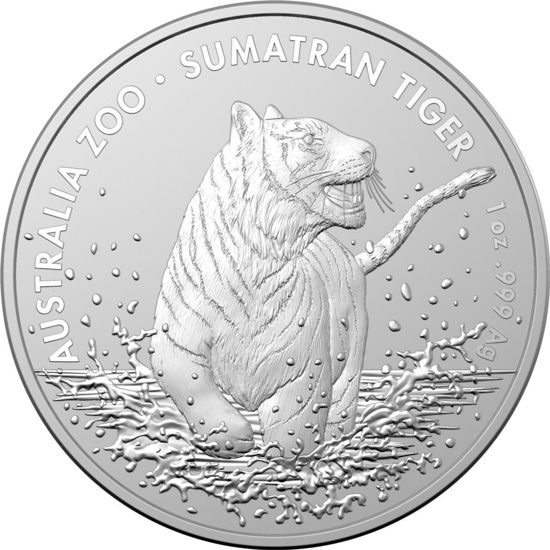 Picture of Срібна монета "Суматранський тигр" 31,1 грам, 2020 рік