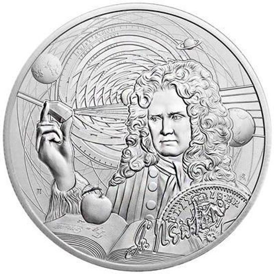 Picture of Серебряная монета "Исаак Ньютон" 31,1 грамм, 2022 год