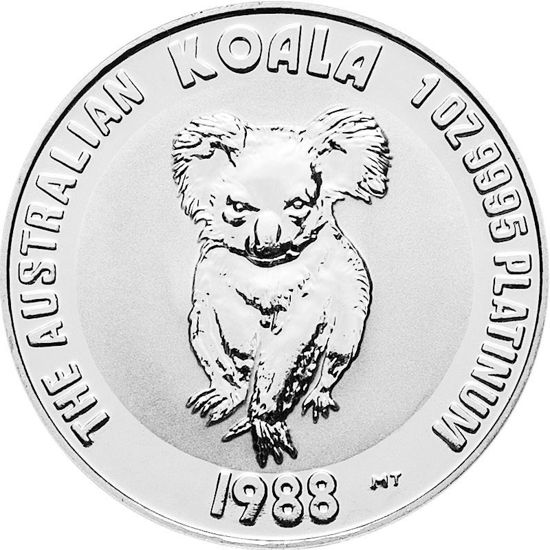 Picture of Платинова монета "Коала" 31,1 грам, 1988 рік