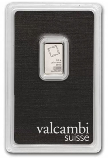 Picture of Злиток Платини 2,5 грам VALCAMBI SUISSE