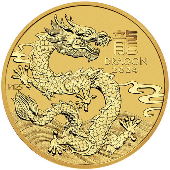 Picture of Золотая монета Австралии "Lunar III - Год Дракона" 3,11 грамм 2024 г.
