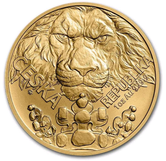Picture of Золота монета "Чеський Лев" 31,1 грам, 2023 р.