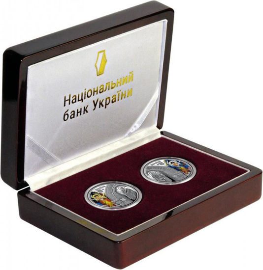 Picture of Набір із двох срібних пам'ятних монет "Володимирський собор у м. Київ"