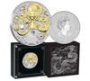 Picture of Серебряная монета с позолотой «Лунный дракон» 31,1 грамм, 2024 год