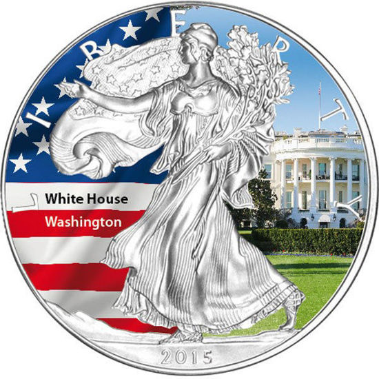 Picture of Американський Срібний Орел Liberty "Білий дім" 31,1 грам, 2015 рік