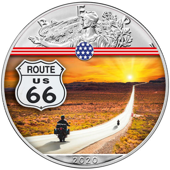 Picture of Американский Серебряный Орел Liberty "Route 66" 31,1 грамм, 2020 год