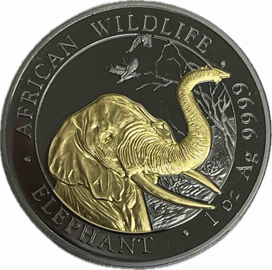 Picture of Слон - серія "Африканська жива Природа" 31,1 грам, 2018 рік  (Gold Black Empire Edition)