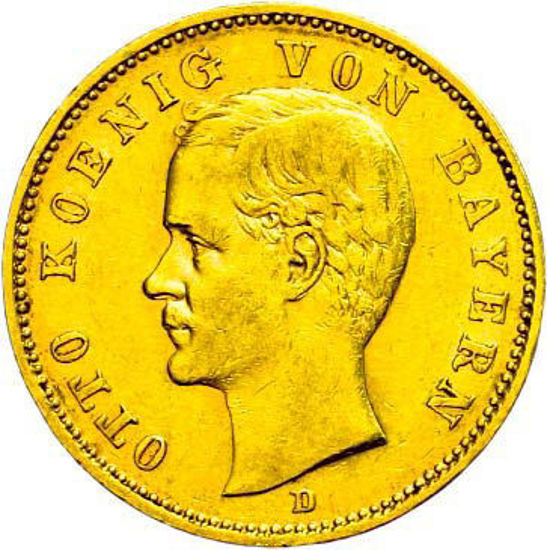 Picture of Золота монета "20 марок" 7,96 грам, Отто Вільгельм Луїтпольд