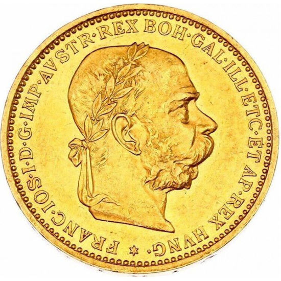 Picture of Золотая монета "20 крон" 6,77 грамм, Франц Иосиф I